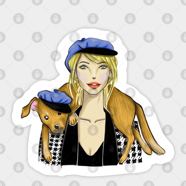 My Dog and Me Sticker by Ji Illustrator
